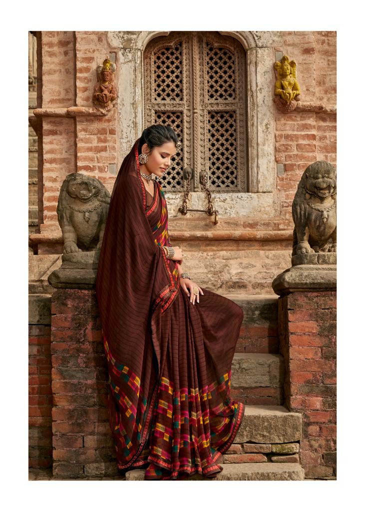 Kashvi Virasat Fancy Wear Georgette Printed Stylish Saree Collection